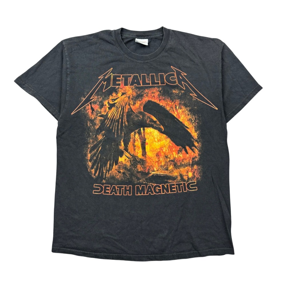 Vtg Y2K Metallica Death Magnetic T Shirt Men Large Black Band Tee Rock Grunge